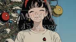クリスマスツリーと少女｜9134553-6525