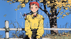 紅葉の小径を歩く若い女性｜9136069-9340