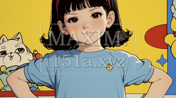 生意気な（挑戦的・自信満々・勝ち誇った）顔をしている女の子｜9159161-10696