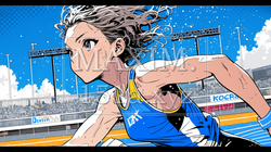陸上女性アスリートの横顔