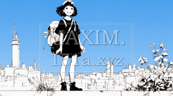 若い女性が佇む都市の街角（シンプルな色使い）｜9266130-10132