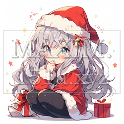 サンタクロースのコスプレをしている女の子
