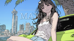 キャミソール姿の若い女性｜9278762-11461