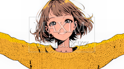 両手を広げて歓迎・驚きの仕草をしている若い女性｜9296346-12683