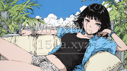 下着姿でくつろいでいる若い女性｜9296495-15696