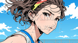 陸上女性アスリートの横顔