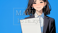 書類を確認するビジネスウーマン｜9311643-11733
