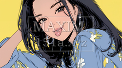 舌を出して陽気におどけている若い女性 | 93173-8413