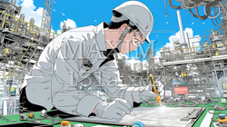 設備点検をする作業員 | 9326762-7487