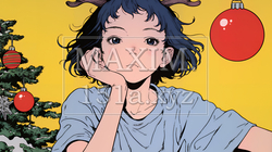 クリスマスツリーと少女