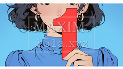 数字の「1」を掲げている若い女性｜9342560-9972