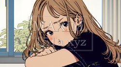 「ふん！」という表情でそっぽを向いている若い女性｜1236224-13710