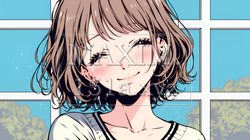 「うふふ」と微笑んでいる若い女性｜9369545-9437
