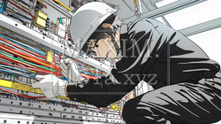 配線工事をしている男性作業員 | 9402097-12959