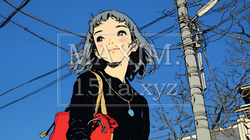 冬枯れの街を歩く若い女性｜9420113-9944