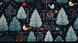 クリスマス関連の連続絵柄の背景図案 | 9437862-2903