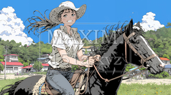 乗馬をしている若い女性 | 946797-12814
