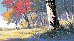 秋の紅葉の森の小径 | 946930-5607