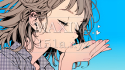 投げキッスをしている若い女性｜9485710-17242