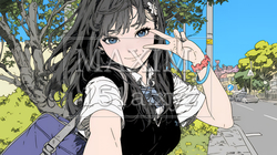 スマホで自撮りしている若い女性｜9503680-7151