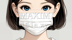 使い捨て不織布マスクをつけた若い女性｜9510446-13855