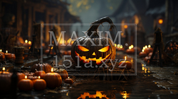 ハッピー・ハロウィンの絵：ちょっと怖いムードの精緻CG | 9511719-913