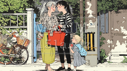 道端で会話を楽しむ若い主婦たち（ママ友たち） | 9516639-16849