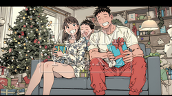 仲良し親子の楽しいクリスマス | 9535481-13629