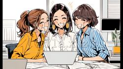 企業内グループミーティングをしている女性たち | 95357-6567