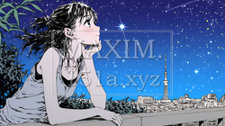 星空を眺めている若い女性｜9671734-10310