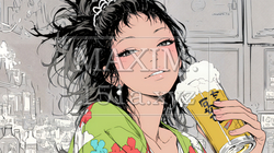 ビールを飲んでいる女性｜9547208-13711