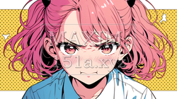 口と顔を歪めて嫌な感情を表している若い女性