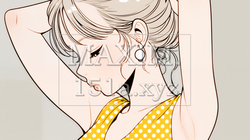 髪をかきあげている（なでている）若い女性｜9794240-12106