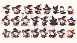 かわいらしいお化けのハロウィンアートのプリファレンスシート | 9605224-18906