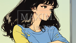 考え事をしている若い女性｜9612452-14508