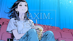映画や演劇を鑑賞している若い女性 | 9614537-16127