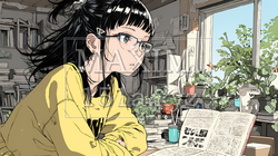 メガネっ娘：いつも勉強や読書やデスクワークをしている｜
