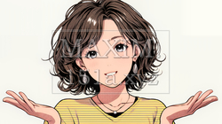 両手を広げて歓迎・驚きの仕草をしている若い女性｜9623482-14578