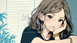 「ふん！」という表情でそっぽを向いている若い女性｜9774236-13718