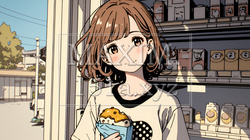 コンビニで新作スイーツを物色中の若い女性｜9627437-11139