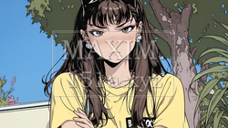 口と顔を歪めて嫌な感情を表している若い女性｜9638197-8009