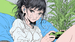 ビデオゲームで遊んでいる若い女性｜9645343-12148