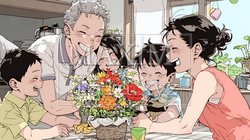 幸せ家族の母の日 | 9653806-7653