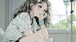 病院のベッドに腰掛けて気落ちしている女性｜9657550-8079