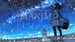 星空を眺めている若い女性｜9856307-10301