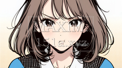 「はぁ？」と呆れた表情をしている女子高生｜9679314-10480