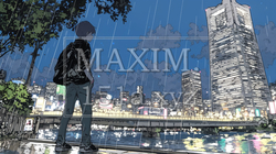 雨天の都会の遠景