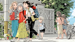 道端で会話を楽しむ若い主婦たち（ママ友たち） | 9708306-16840