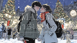 クリスマスのデートを楽しんでいる若いカップル | 9747639-13662