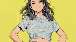 得意げな表情を浮かべている若い女性｜9777584-11078